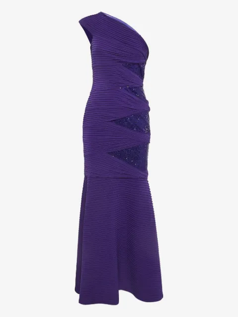 Tadashi Shoji robe ornée de sequins à coupe longue