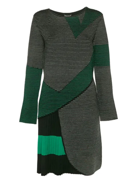 Emporio Armani Pre-Owned 2023 striped pleated mini dress