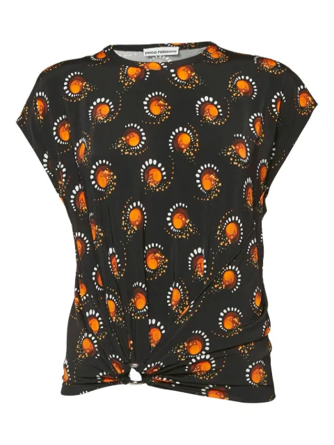 Paco Rabanne Pre-Owned gathered-detail printed blouse