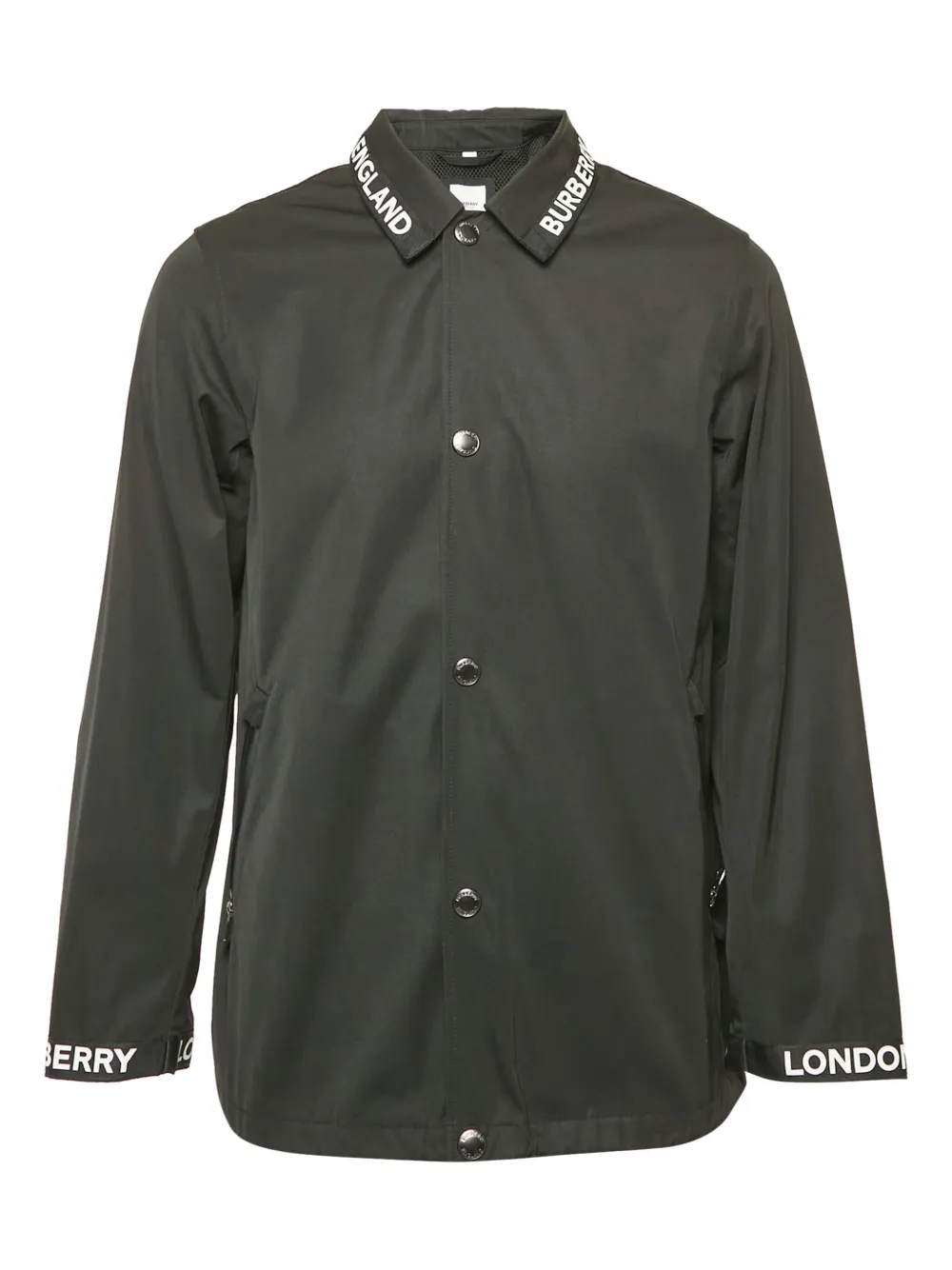 Burberry Pre-Owned buttoned-front shirt jacket | Black | Image 1