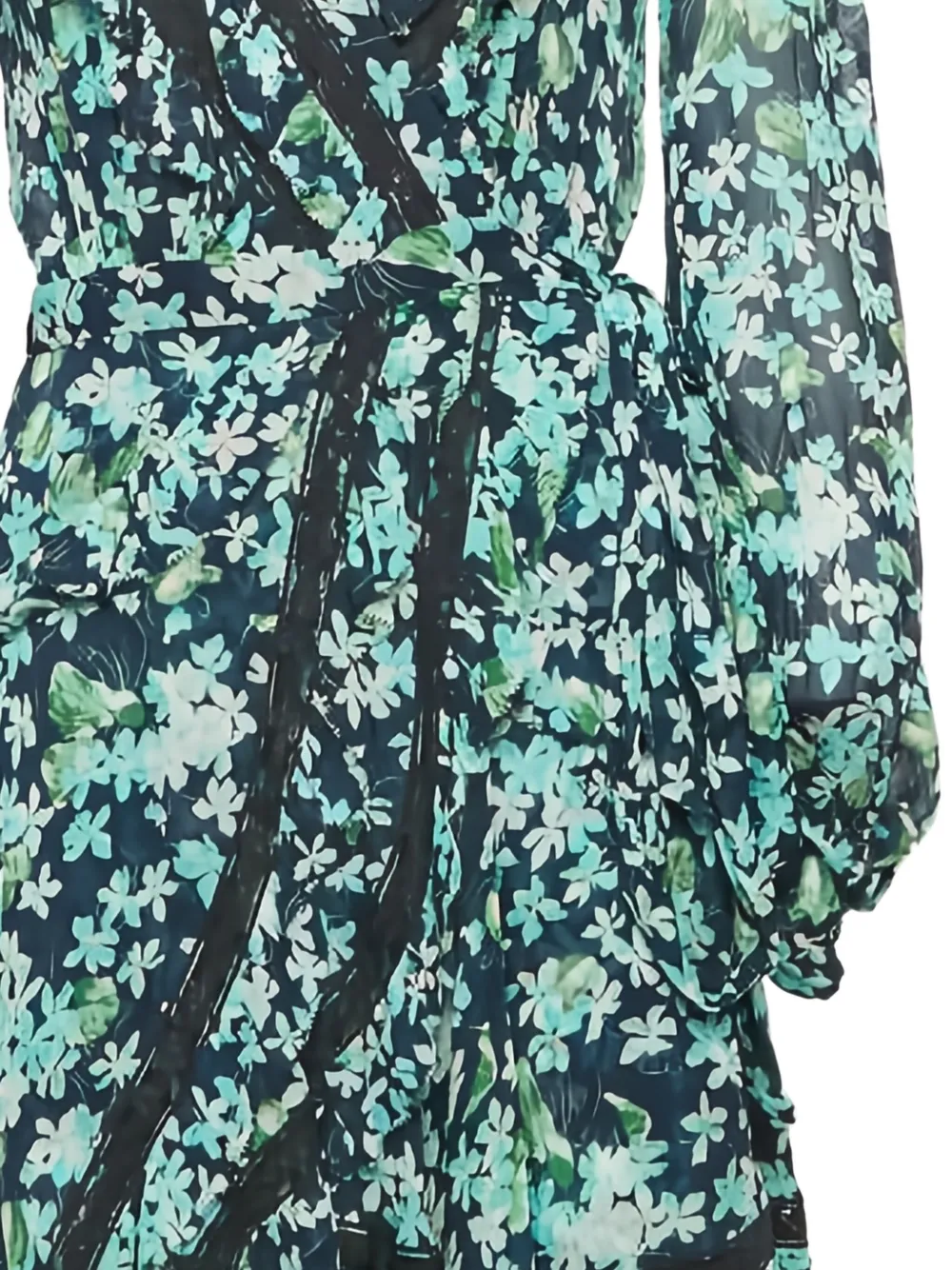 ZIMMERMANN Crêpe wikkeljurk met bloemenprint - Blauw