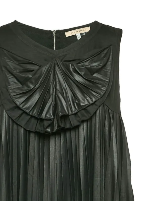 see by chloe black silk dress See by Chloe Size 4 Black Pleated Dress