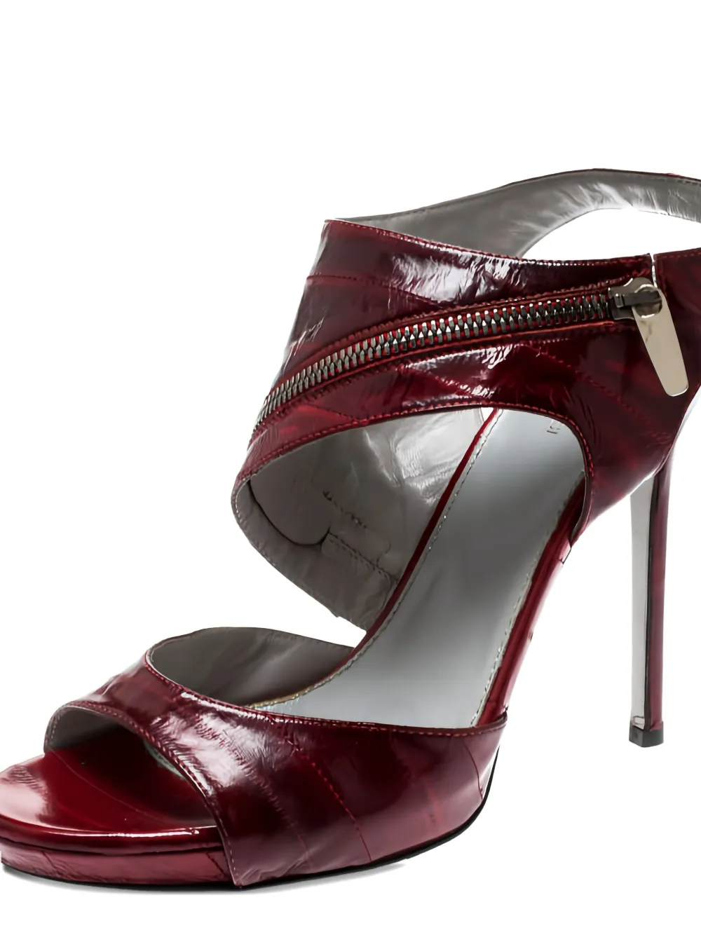 Sergio Rossi Vintage 130 mm sandalen met ritsdetails en hak - Rood