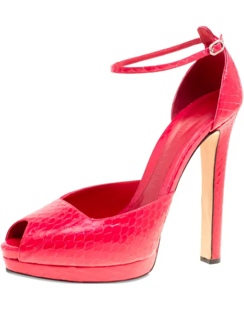 Alexander McQueen Pre-Owned 150mm python-leather sandals