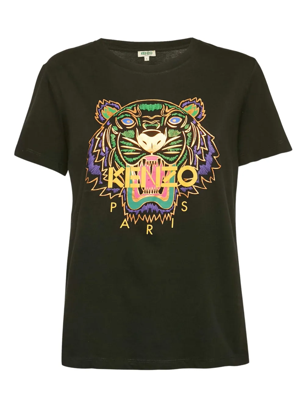 Kenzo Pre-Owned タイガーモチーフ Tシャツ - ブラック Kenzo Pre-Owned タイガーモチーフ Tシャツ - ブラック