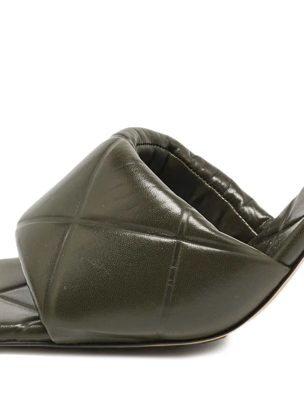Bottega Veneta Pre-Owned Gewatteerde sandalen met vierkante neus - Groen
