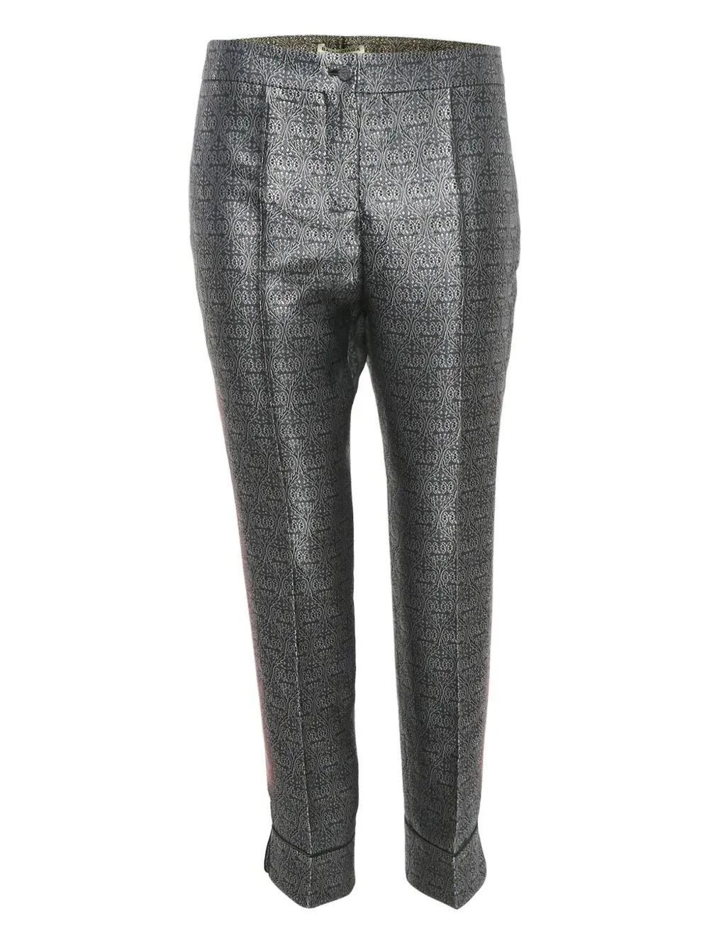 Balenciaga Pre-Owned brocade-pattern tailored trousers | Grey | Image 1
