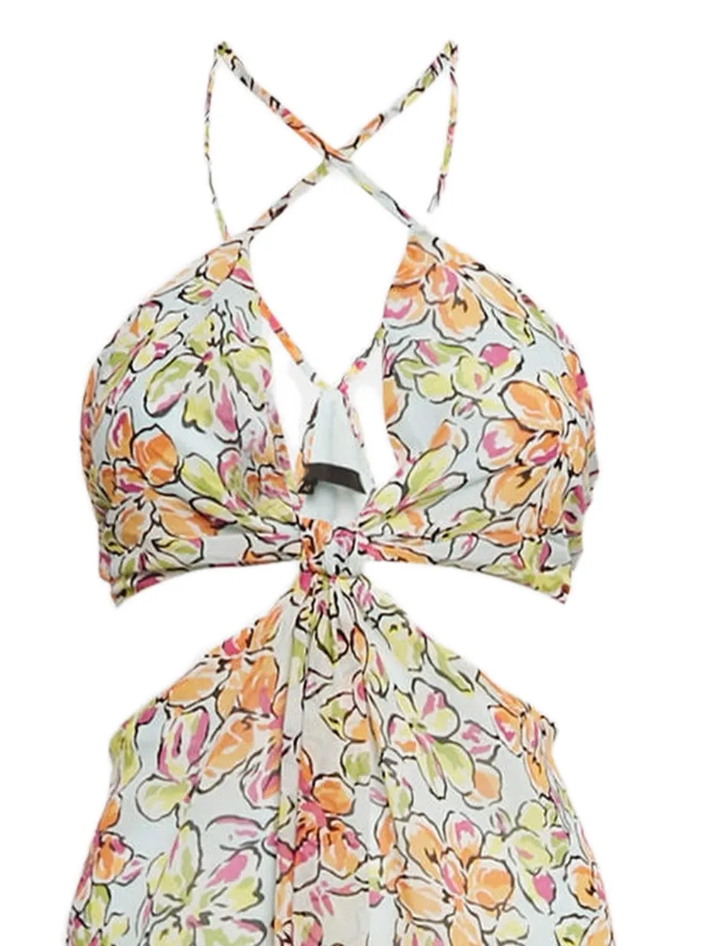 Maje Maxi-jurk met bloemenprint - Beige