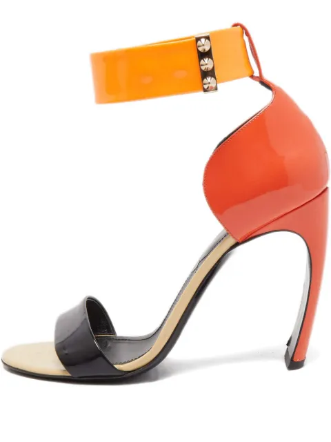 Nicholas Kirkwood 105mm Lola patent-leather studded sandals