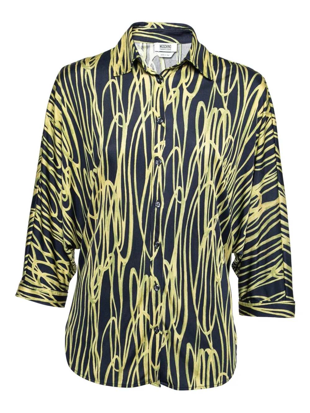 Moschino Pre-Owned abstract-print shirt | Green | Image 1