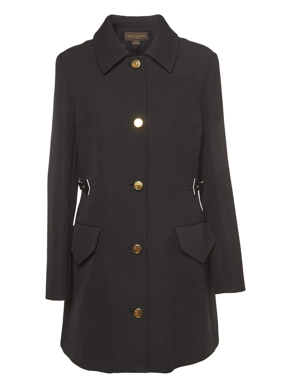 Louis Vuitton Pre-Owned abrigo de cachemira con botones | negro | Image 1