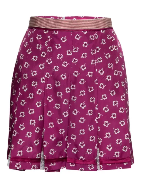 D&G Vintage silk floral mini pleated skirt