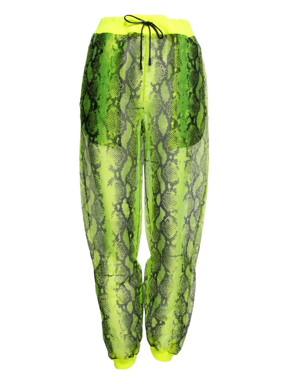 Off-White Pre-Owned スネークプリント トラックパンツ - イエロー Off-White Pre-Owned スネークプリント トラックパンツ - イエロー