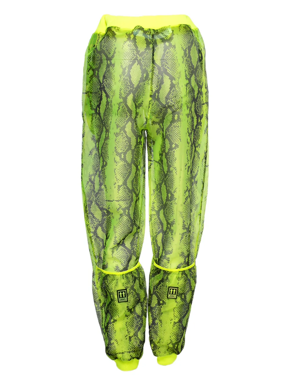Off-White Pre-Owned Trainingsbroek met slangenprint - Geel