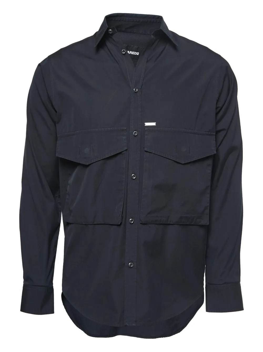 DSQUARED2 flap-pocket cotton shirt | Black | Image 1