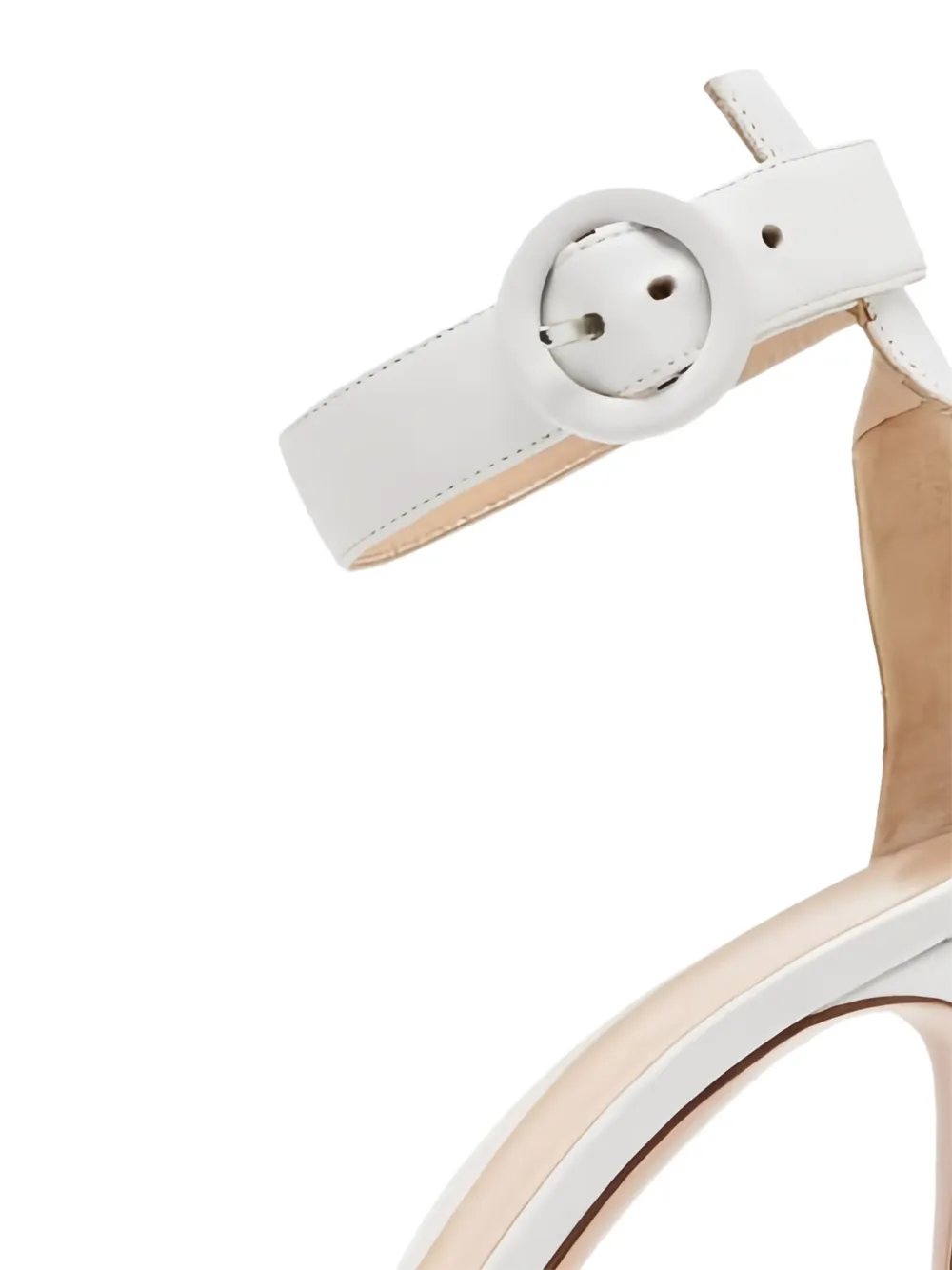 Gianvito Rossi 100 mm Portofino sandalen met doorzichtig bandje en gesp - Wit