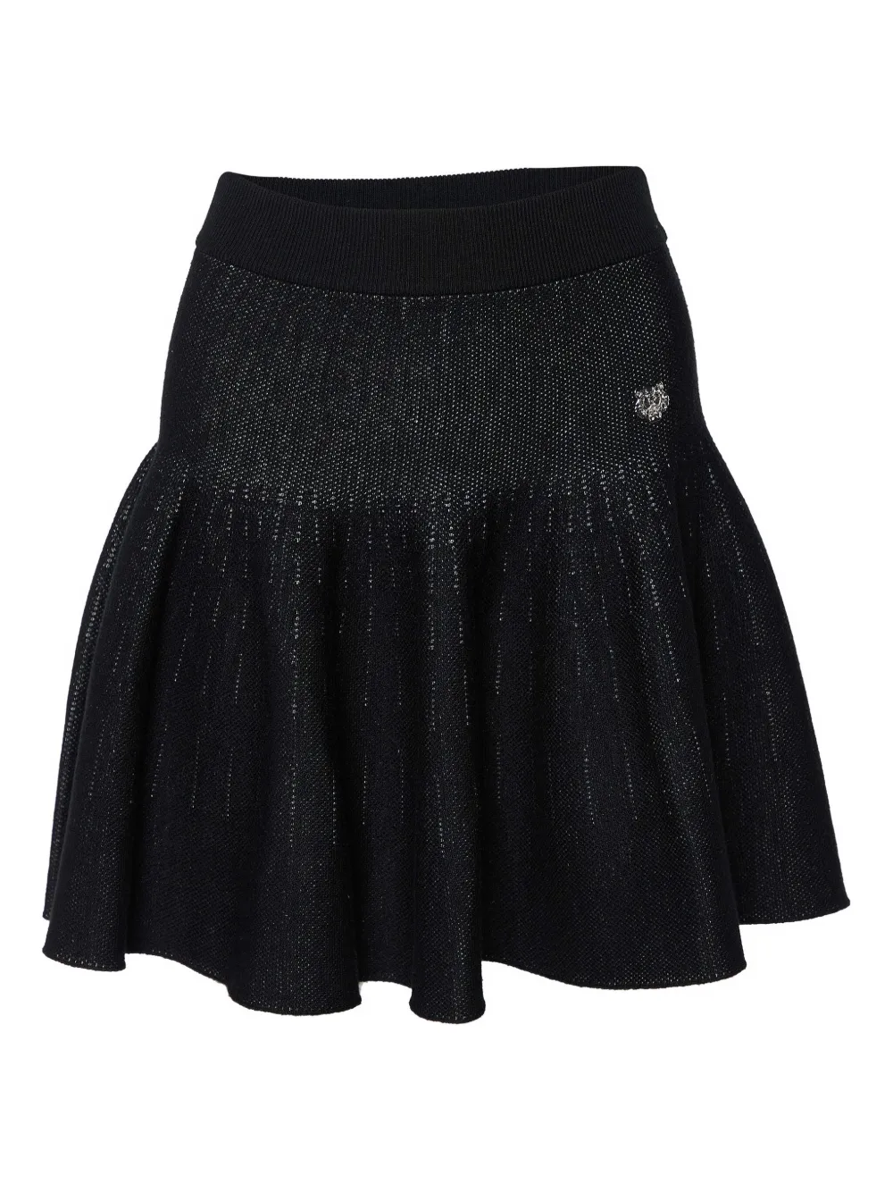 Pre-owned Kenzo Wool Blend Flared Skirt In Black