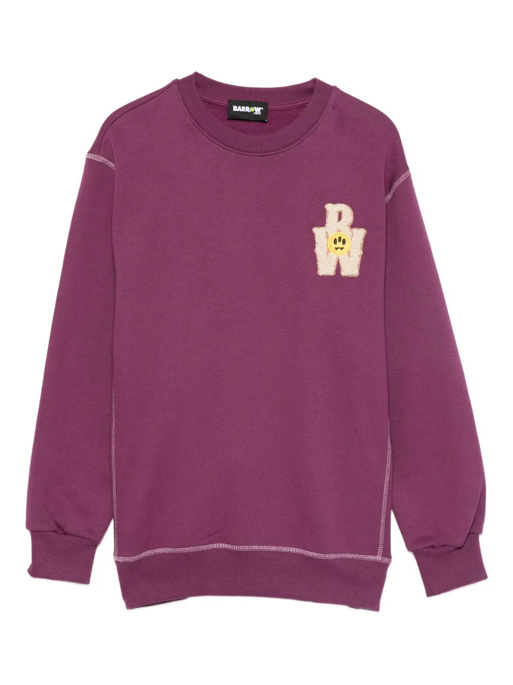 Barrow kids logo-patch sweatshirt Paars