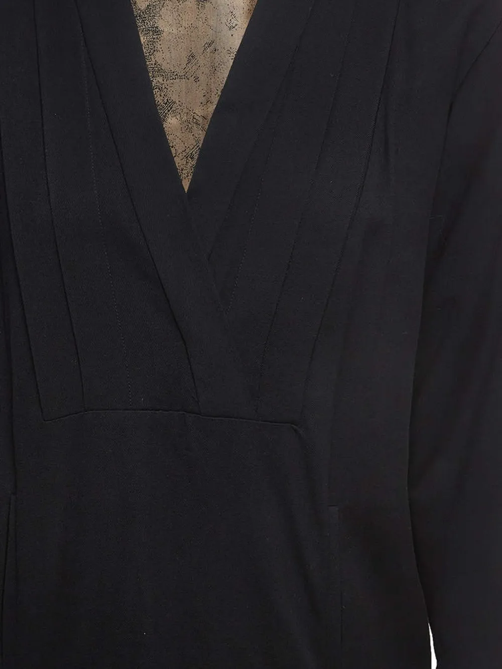Kenzo Pre-Owned Mini-jurk met lange mouwen en V-hals - Zwart