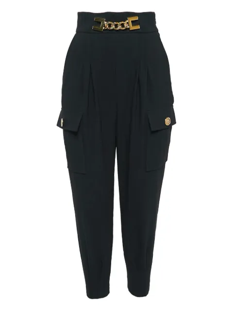 Elisabetta Franchi pantalones cargo con detalle de cadena