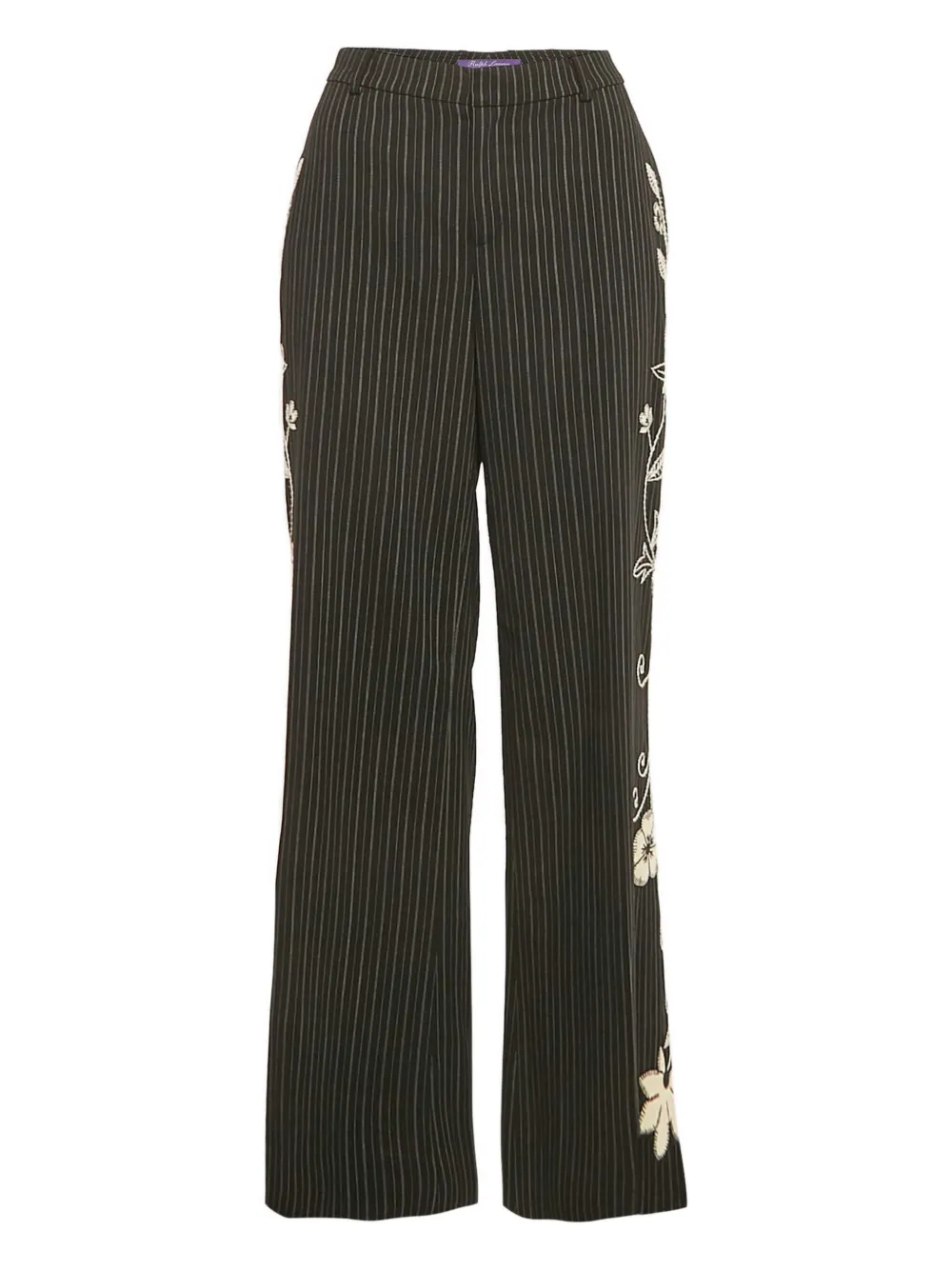 Polo Ralph Lauren Vintage pinstripe embroidered trousers | Black | Image 1
