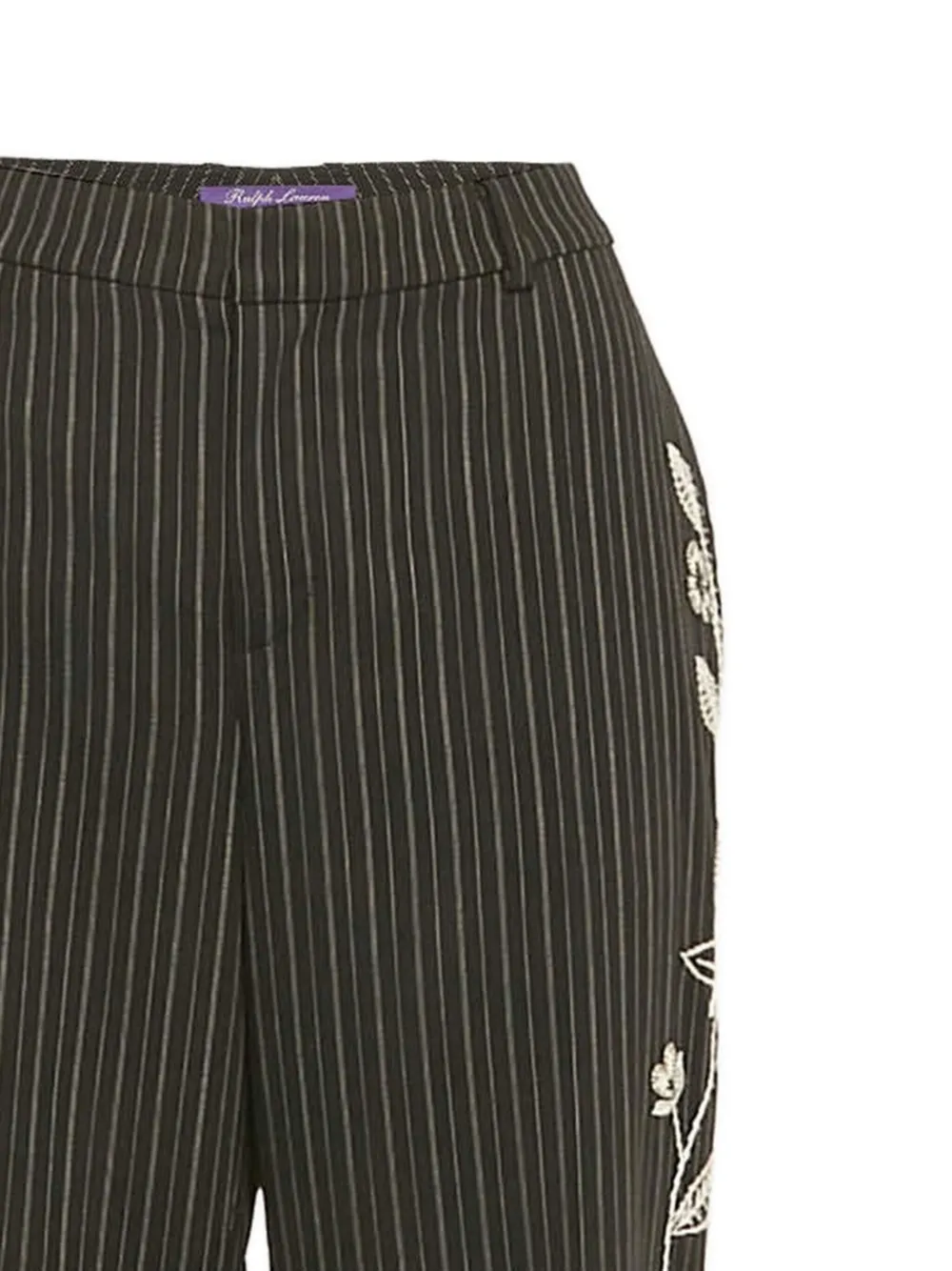 Polo Ralph Lauren Vintage Broek met geborduurde krijtstreep - Zwart