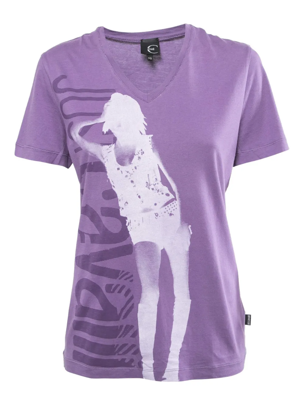 Just Cavalli Vintage グラフィック Tシャツ - パープル Just Cavalli Vintage グラフィック Tシャツ - パープル
