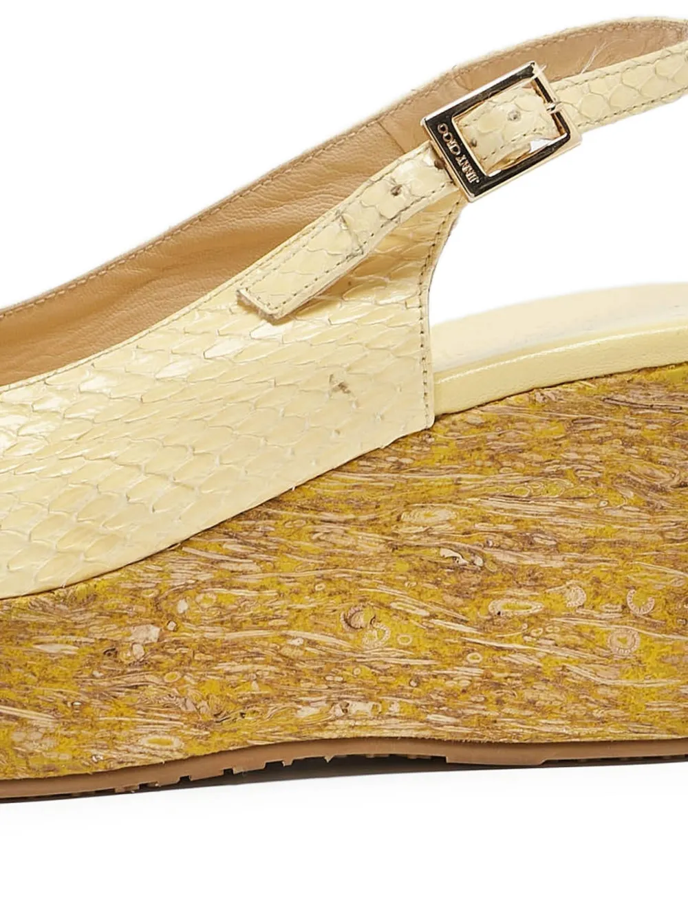 Jimmy Choo Pre-Owned 60mm leather wedge-heel sandal | Image 2