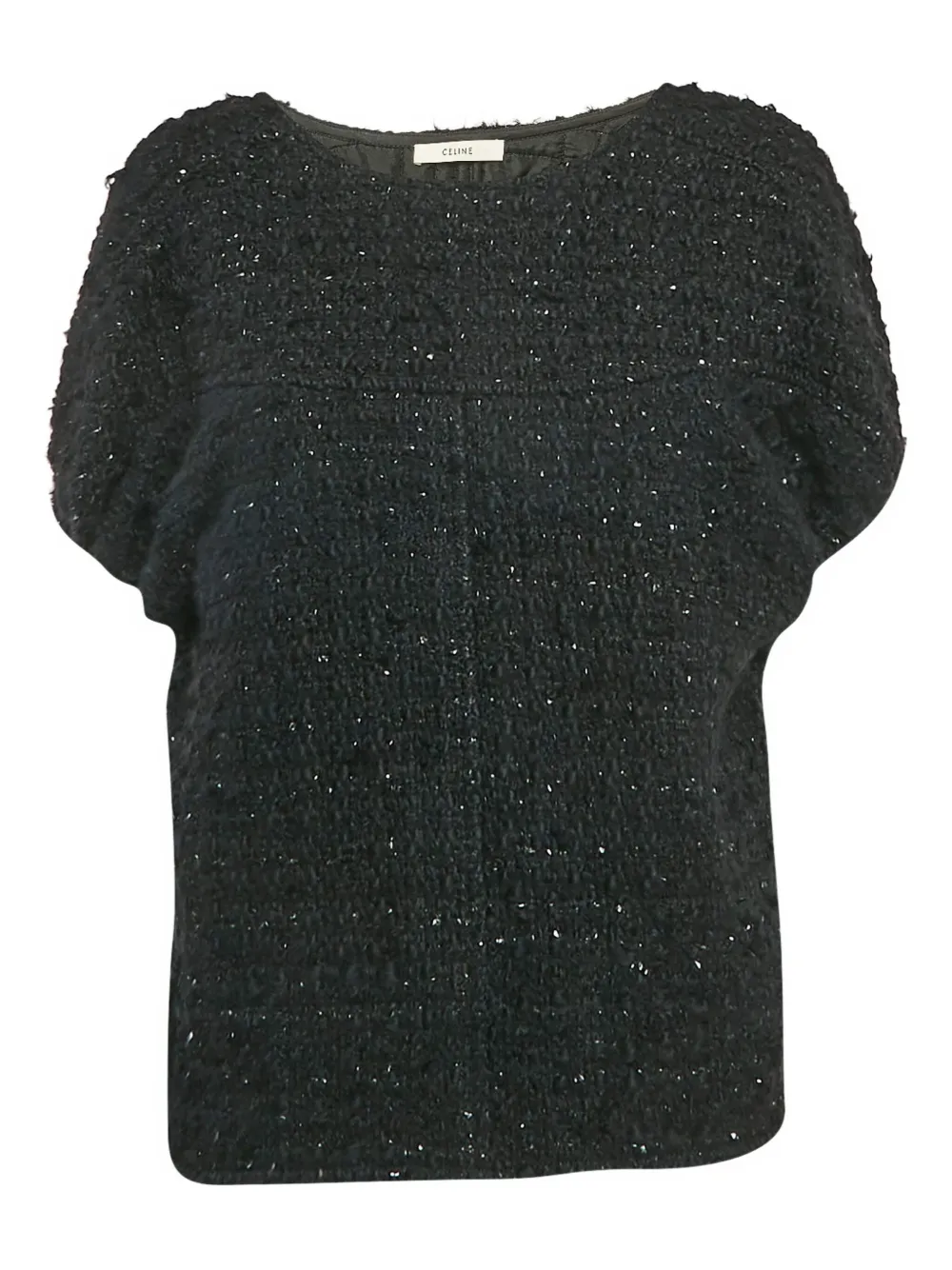 Pre-owned Celine 2023 Tweed Cape In Black