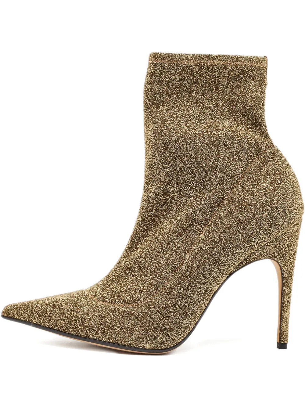 Sergio Rossi Vintage Spitze Stiefel mit Glitter 110mm - Gelb