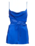 Christopher Esber silk tie-up top - Blue