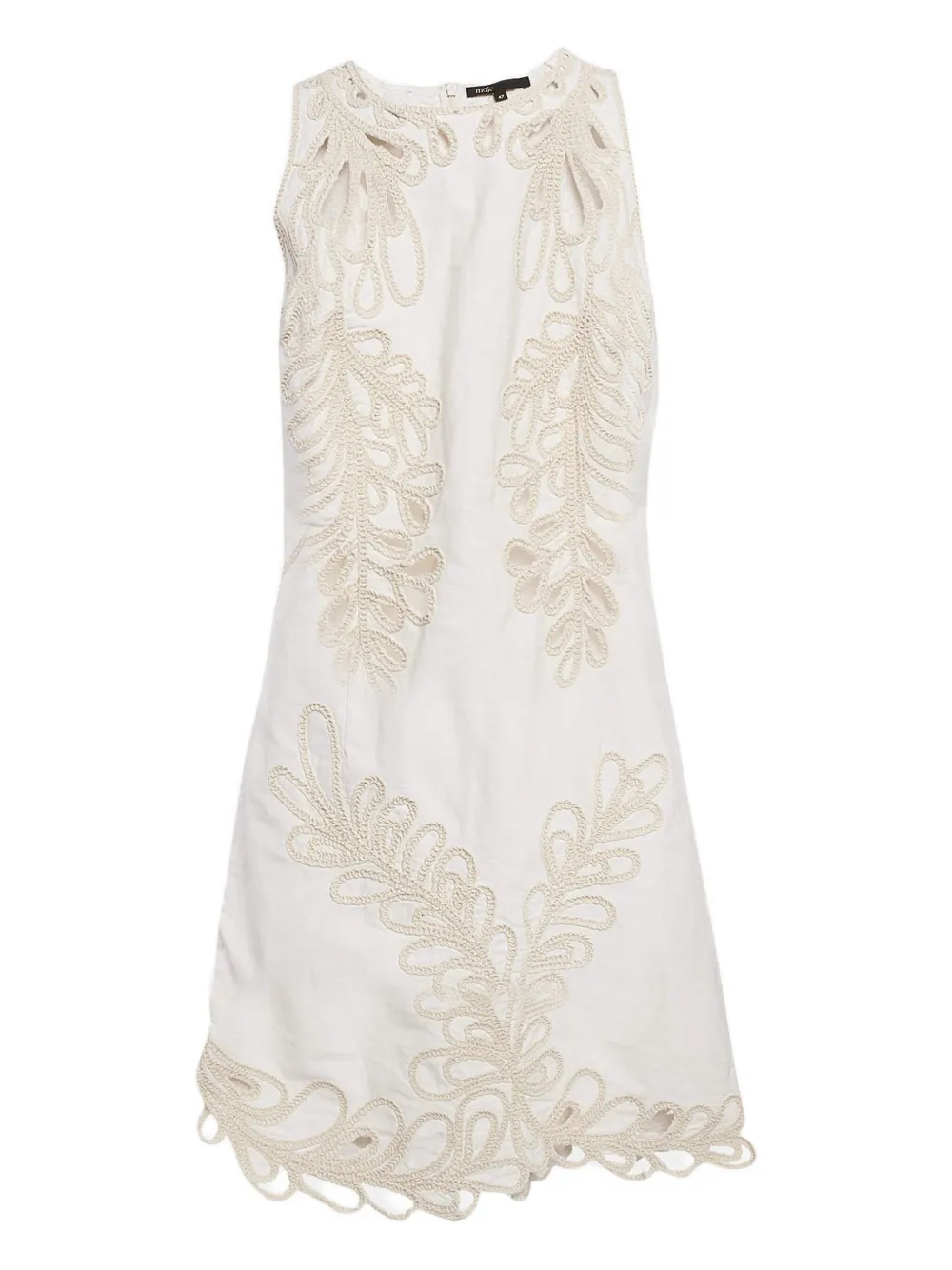 Maje robe à fleurs brodées | blanc | Image 1