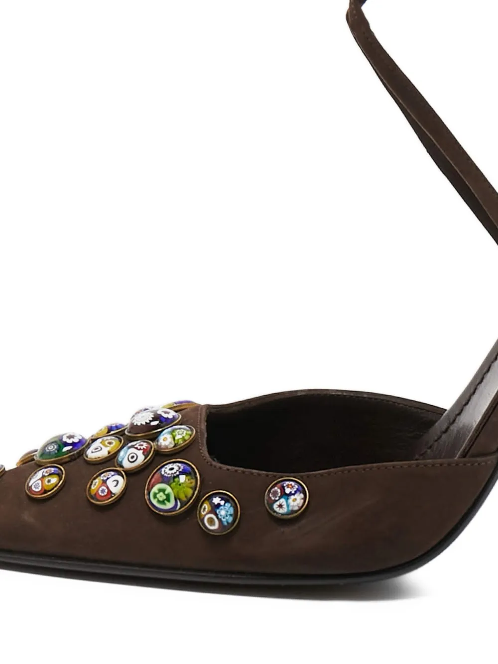 Casadei Vintage 110 mm verfraaide sandalen - Bruin