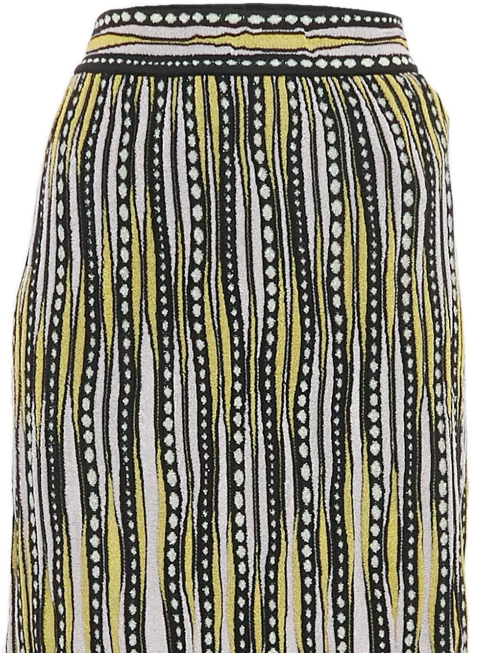Missoni Pre-Owned Gestreepte geplooide maxi-jurk - Zwart