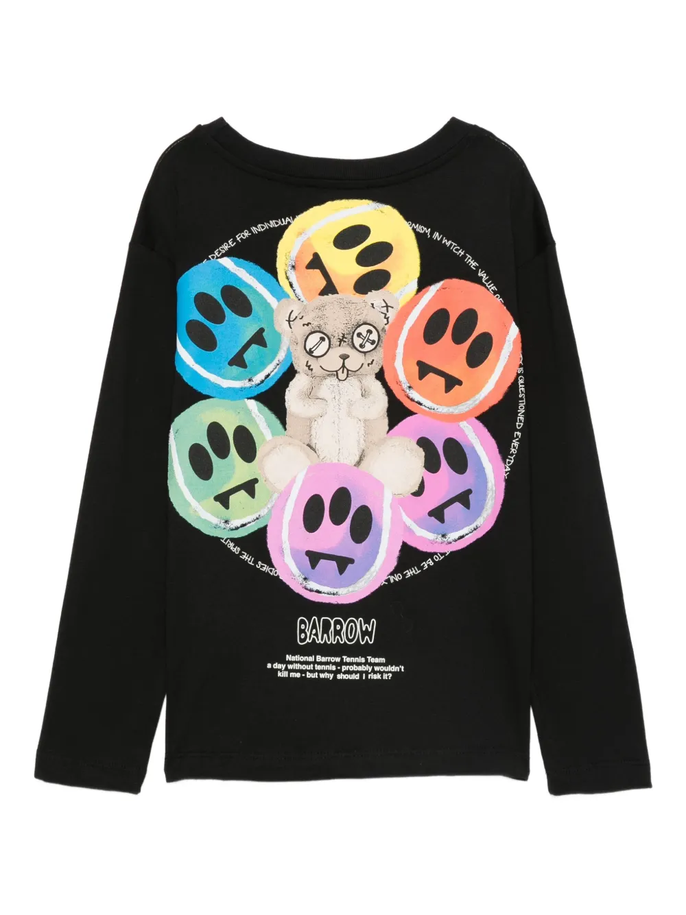 Barrow kids Top met lange mouwen en logoprint Zwart
