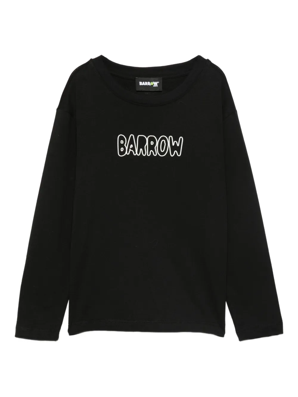 Barrow kids printed-logo long-sleeve top Zwart