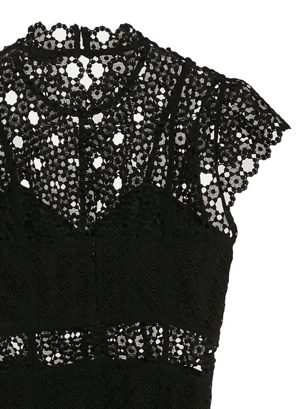 SANDRO Guipure Lace jurk - Zwart
