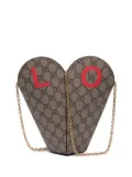 Gucci Pre-Owned 2022 Valentines Day GG Supreme Love Heart Bag crossbody bag - Brown