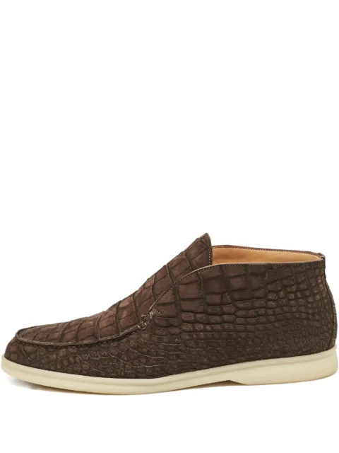 Loro Piana Pre-Owned Loro Piana Open Walk alligator leather ankle dessert boots