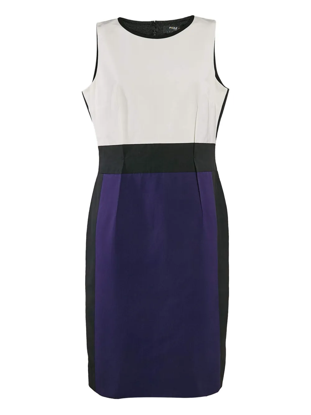 Pre-owned Paule Ka Colour-block Sleeveless Dress In Purple