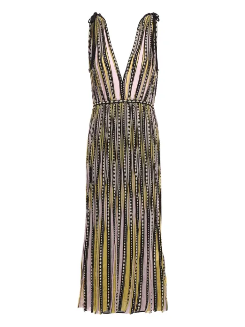 Missoni Pre-Owned striped bubble-knit midi dress