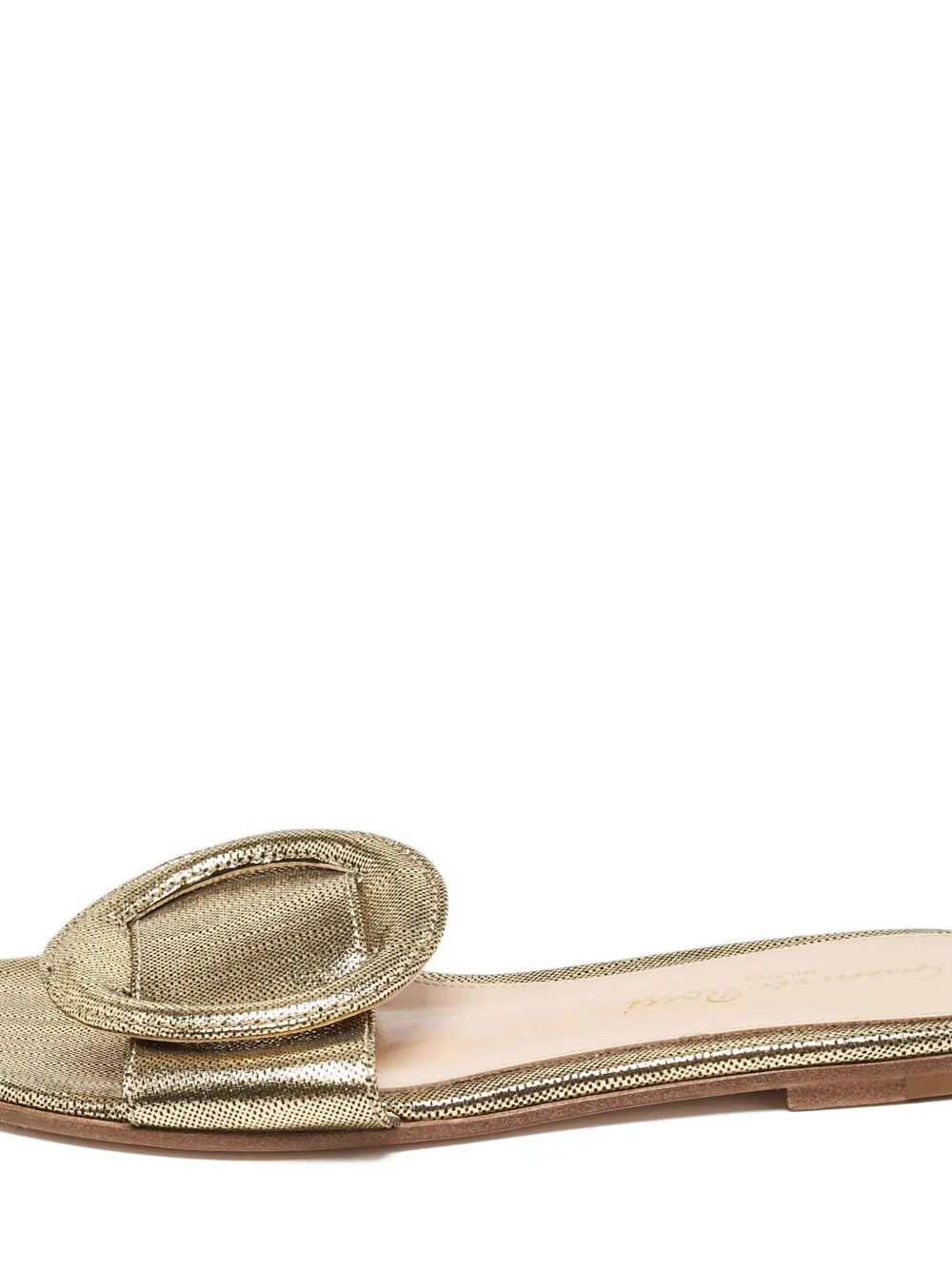 Gianvito Rossi Suède sandalen met gesp - Geel