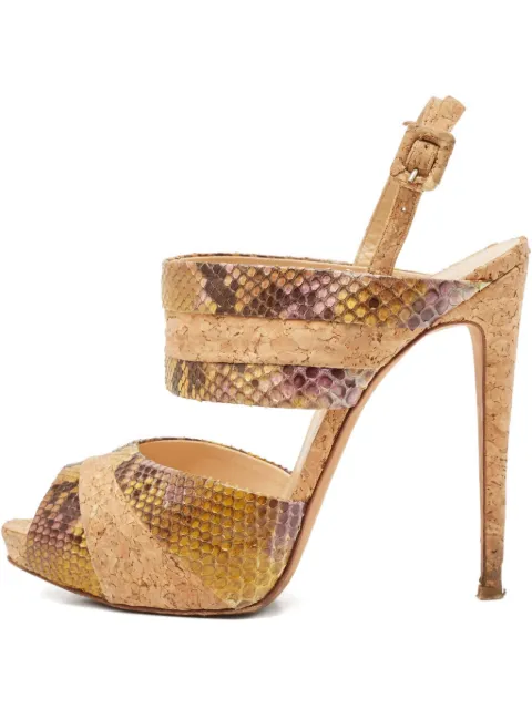 Alexandre Birman 140mm cork snake sandals