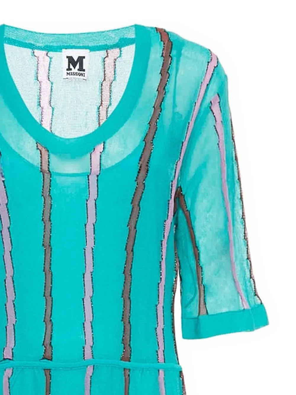 Missoni Pre-Owned 2024 gestreepte gebreide maxi-jurk - Groen