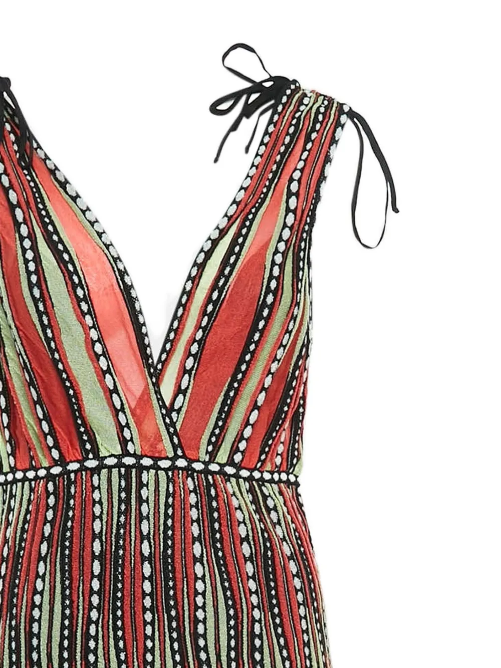 Missoni Pre-Owned Gestreepte midi-jurk - Oranje