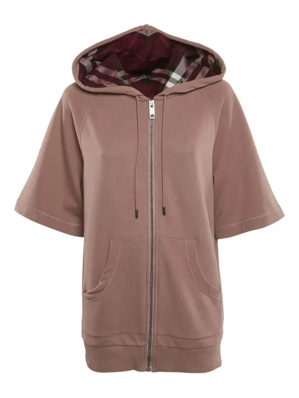 Burberry Pre-Owned Hooded half-sleeve Jacket Pink FARFETCH ID