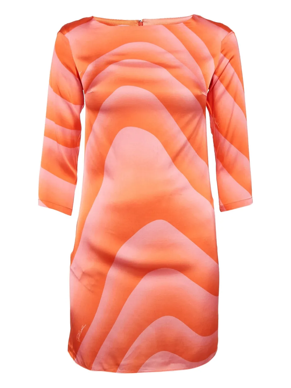 Just Cavalli Vintage Abito in seta con stampa onde - Orange