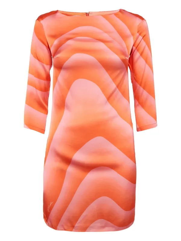 just cavalli silk dress Just Cavalli Vintage wave-print Silk Dress