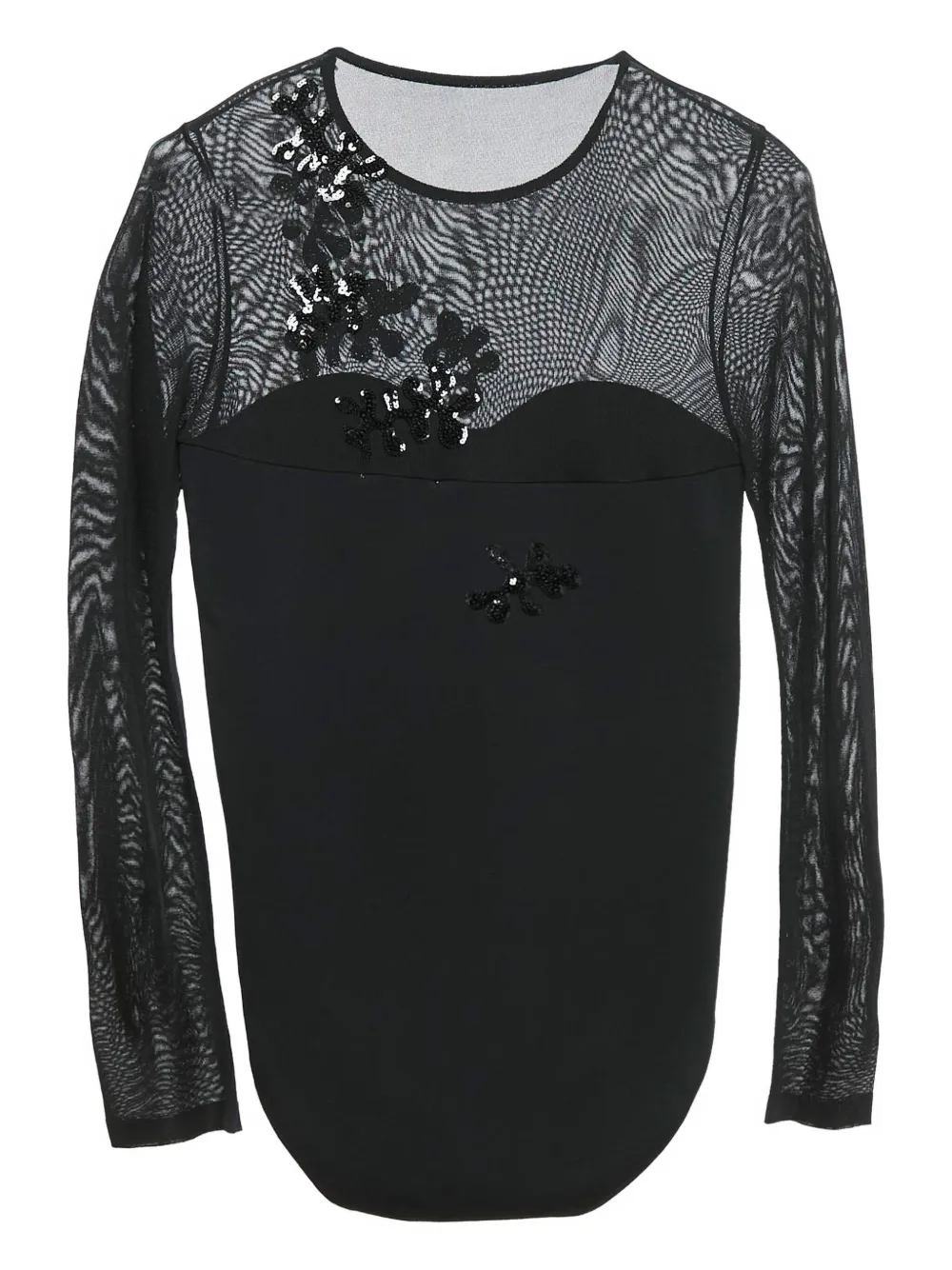Pre-owned Ingie Paris Sequin-embellished Top In Black