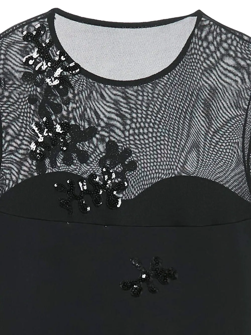 Pre-owned Ingie Paris Sequin-embellished Top In Black